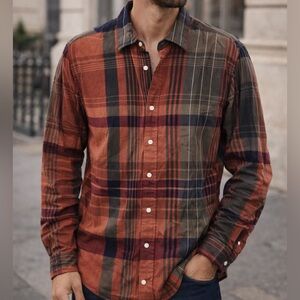 Banana Republic Plaid Button- Down Shirt- Size XL